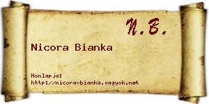 Nicora Bianka névjegykártya